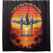 P-38 Lightning in the Pacific Duschvorhang (Vorderseite)