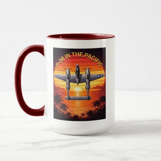 P-38 Lightning in the Pacific Theater Tasse (Links)
