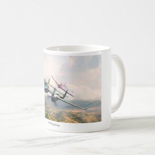 P-38 Lightning Kaffeetasse (VorderseiteRechts)