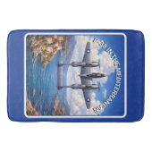 P-38 Lightning Over the Mediterranean Badematte (Vorderseite)