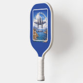 P-38 Lightning Over the Mediterranean Pickleball Schläger (Links)