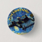 P-38-Lightning Starry Night Button (Vorderseite)