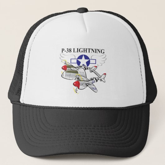 P-38 Lightning Truckerkappe (Vorderseite)