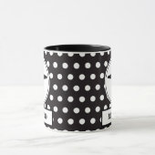 P-38 Silhouette im weißen Kreis auf schwarz Tasse (Zentrum)