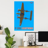 P-38L BELEUCHTUNG POSTER (Heimbüro)