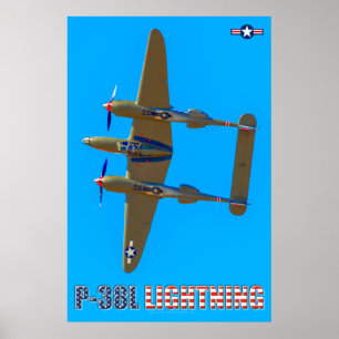 P-38L BELEUCHTUNG POSTER