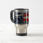 P-3B Orion Travel Mug in gebürstetem Silber Reisebecher (Vorderseite Links)