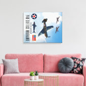 P-40 CURTISS WARHAWK FIGHTER SQUADRON LEINWANDDRUCK (Insitu (Wohnzimmer))
