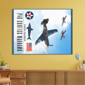 P-40 CURTISS WARHAWK FIGHTER SQUADRON LEINWANDDRUCK (Insitu (Wohnzimmer))