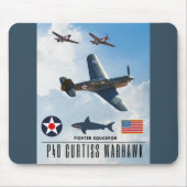 P-40 CURTISS WARHAWK FIGHTER SQUADRON MOUSEPAD (Vorne)