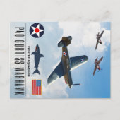 P-40 CURTISS WARHAWK FIGHTER SQUADRON POSTKARTE (Vorderseite)