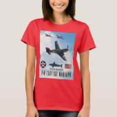 P-40 CURTISS WARHAWK FIGHTER SQUADRON T-Shirt (Vorderseite)