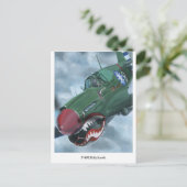 P-40 Kittyhawk Postkarte (Stehend Vorderseite)
