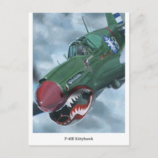 P-40 Kittyhawk Postkarte (Vorderseite)