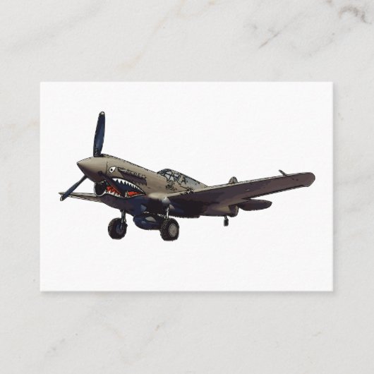 P-40 Warhawk aircraft Cards Visitenkarte (Vorderseite)