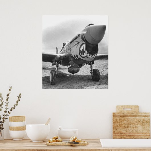 P-40 WARHAWK FLYING TIGERS - 1942 POSTER (Küche)