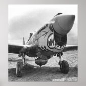 P-40 WARHAWK FLYING TIGERS - 1942 POSTER (Vorne)
