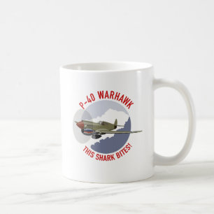 P-40 Warhawk Haifisch-Mund Kaffeetasse