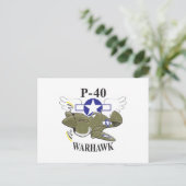 p-40 Warhawk Postkarte (Stehend Vorderseite)