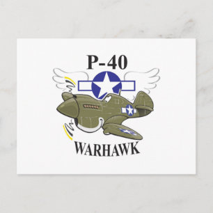 p-40 Warhawk Postkarte