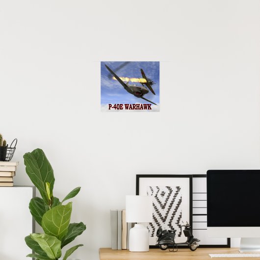 P-40 WARHAWK vs A6M2 ZERO POSTER (Heimbüro)