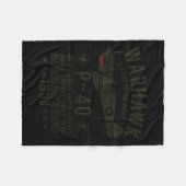 P-40 Warhawk Ww2 Fighter Aircraft First To The Fig Fleecedecke (Vorderseite (Horizontal))