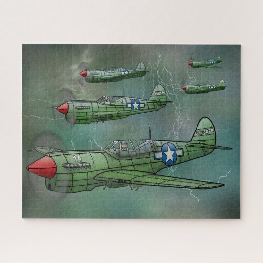 P-40 Warhawks Fliegen ist ein Sturmpuzzle 520 Stüc Puzzle (Horizontal)