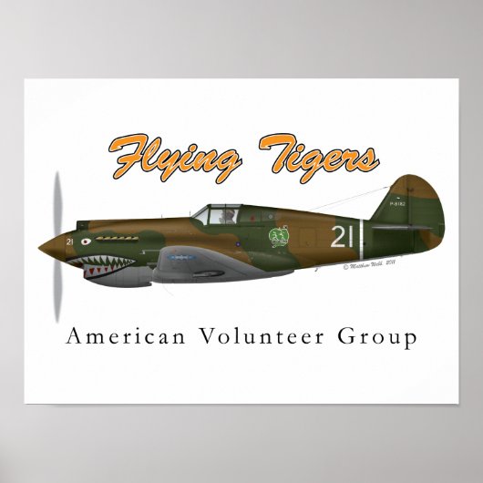 P-40B_AVG "Flying Tigers" Poster (Vorne)