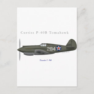 P-40B Verteidigung von Pearl Harbor Postkarte