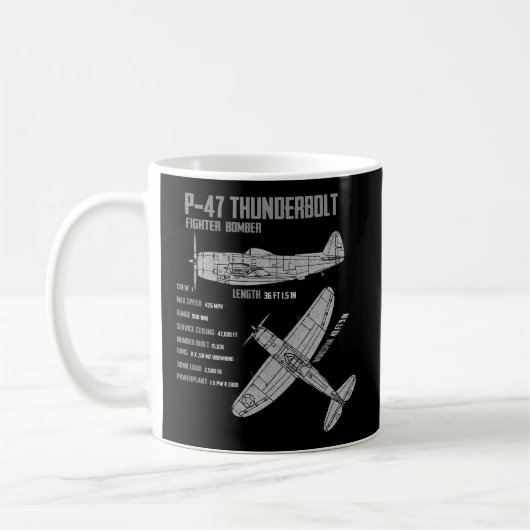 P-47-Donnerbolzen Kaffeetasse (Links)
