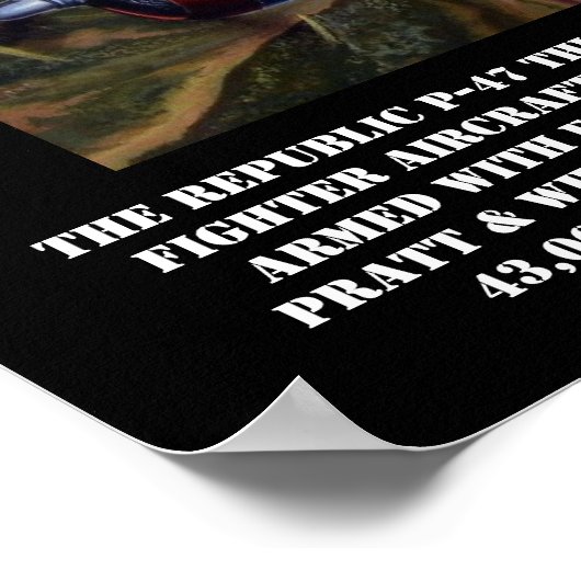 P-47-Flügelblitz-Kampfflugzeug Poster (Ecke)