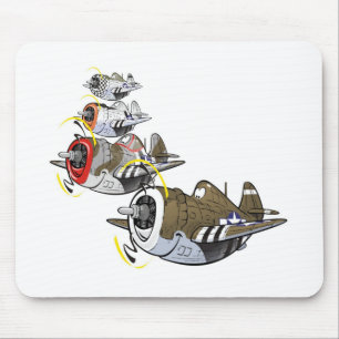 P-47 Thunderbolt in Formation Mousepad