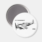 P-47 THUNDERBOLT MAGNET (Vorderseite/Rückseite)