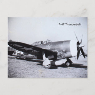 P-47 THUNDERBOLT WWII Flugzeug Postkarte