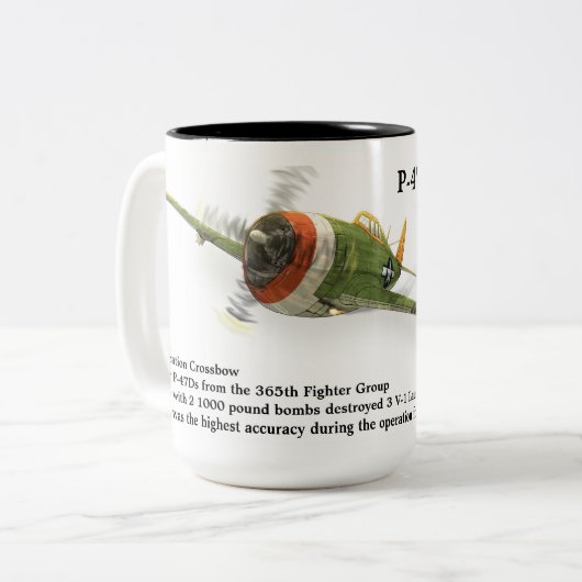 P-47D Thunderbolb Zweifarbige Tasse (Vorderseite Links)