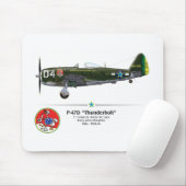 P-47D Thunderbolt FAB,- setzt sich der Stachel - Mousepad (Mit Mouse)