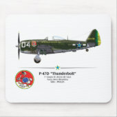 P-47D Thunderbolt FAB,- setzt sich der Stachel - Mousepad (Vorne)