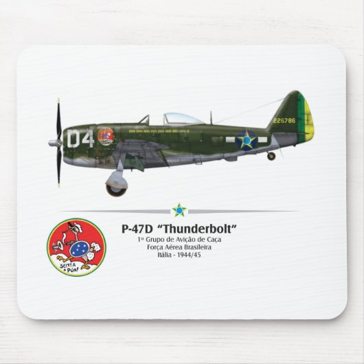 P-47D Thunderbolt FAB,- setzt sich der Stachel - Mousepad (Vorne)