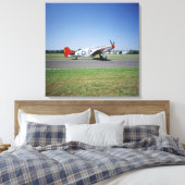 P-51 C Tuskegee Roter Schwanz Flugzeug bei der CAF Leinwanddruck (Insitu (Schlafzimmer))
