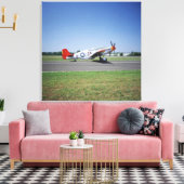 P-51 C Tuskegee Roter Schwanz Flugzeug bei der CAF Leinwanddruck (Insitu (Wohnzimmer))