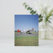 P-51 C Tuskegee Roter Schwanz Flugzeug bei der CAF Postkarte (Stehend Vorderseite)