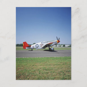 P-51 C Tuskegee Roter Schwanz Flugzeug bei der CAF Postkarte