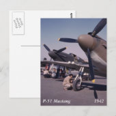 P-51 Mustang, 1942 Postkarte (Vorne/Hinten)