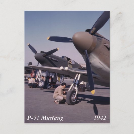 P-51 Mustang, 1942 Postkarte (Vorderseite)