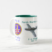 P-51 MUSTANG, 7. Kämpfer-Geschwader Zweifarbige Tasse (Vorderseite Links)