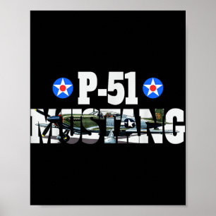 P-51 Mustang American Ww2 Kampfflugzeug P-51 Mu Poster