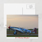 P-51 Mustang Betty Jane Postcard Postkarte (Vorne/Hinten)