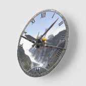 P-51 Mustang Clock Runde Wanduhr (Winkel)