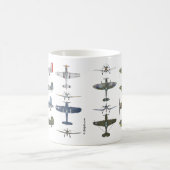 P-51 Mustang, F4U Seeräuber, Spitfire, P-40 Kaffeetasse (Mittel)
