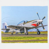 P-51 MUSTANG FLEECEDECKE (Vorderseite (Horizontal))
